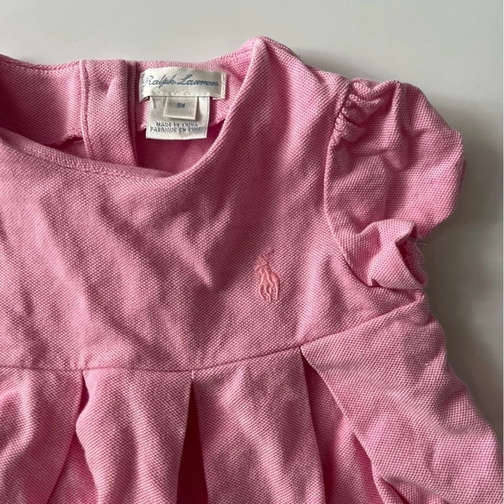 Ralph Lauren • Pink Pleated Baby Dress